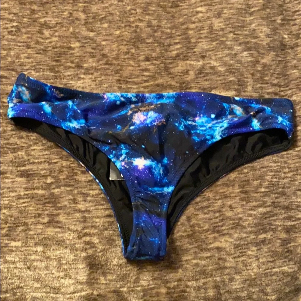 Galaxy Print Black Reversible Swim‎ Bottoms Hot Topic